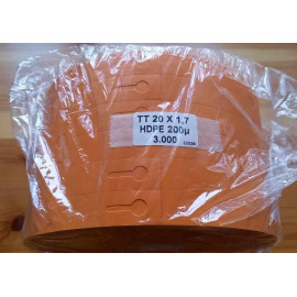 HDPE 0,20 Faioskolai húrkolós címke TT 17200 narancs 3000 darab